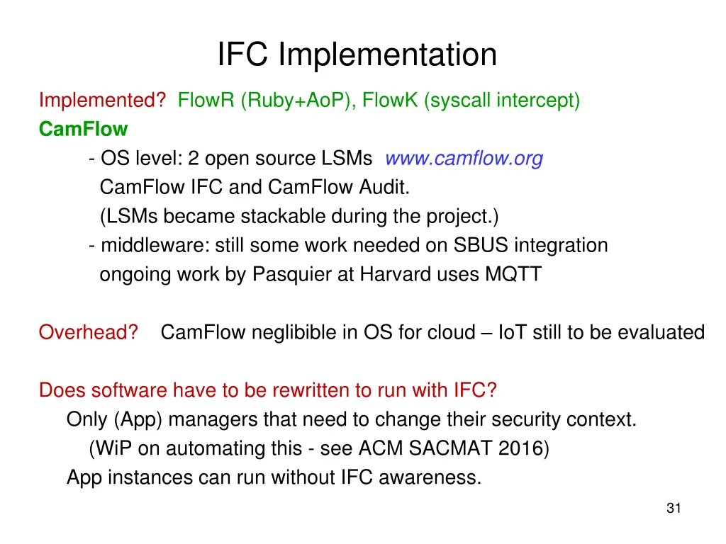 ifc implementation