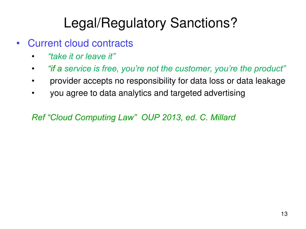 legal regulatory sanctions
