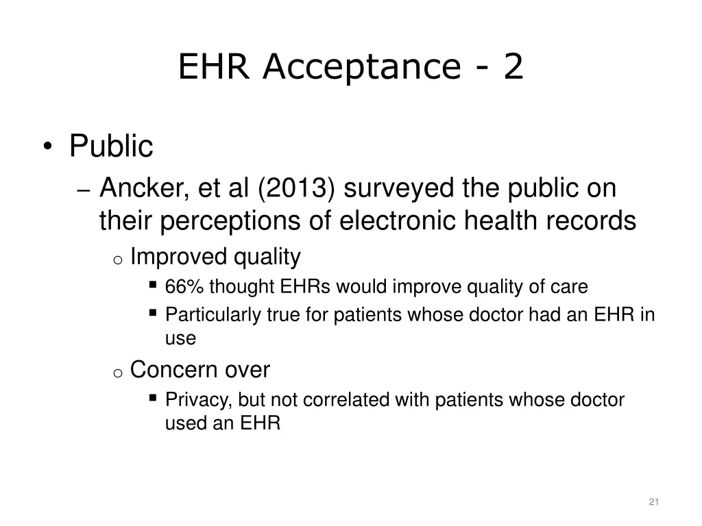 ehr acceptance 2