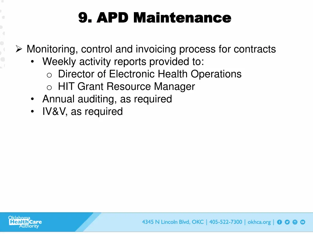 9 apd maintenance 9 apd maintenance