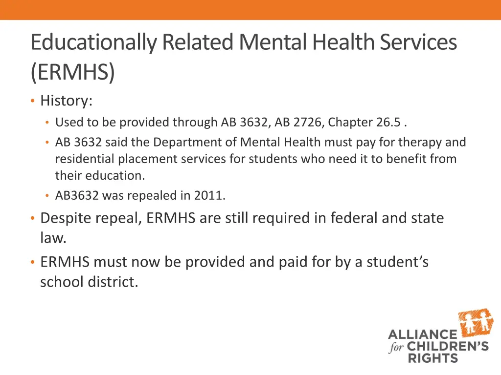 educationally related mental health services