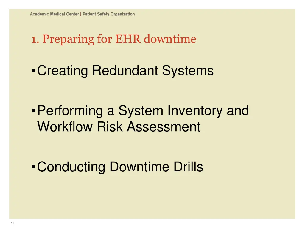 1 preparing for ehr downtime
