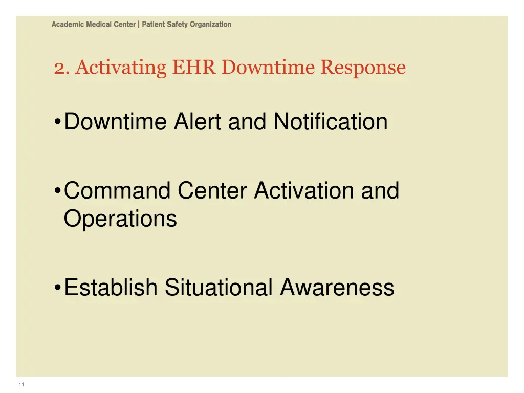 2 activating ehr downtime response