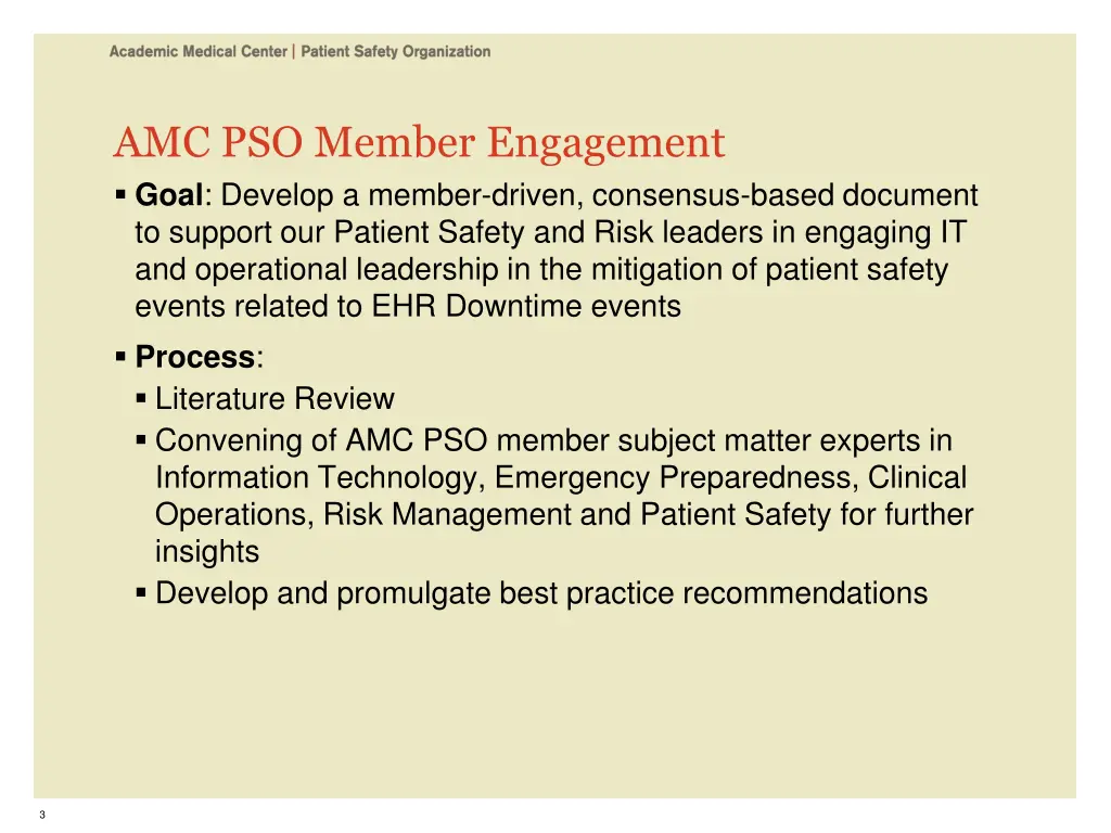 amc pso member engagement