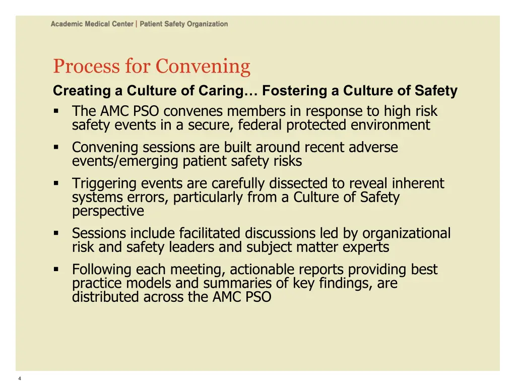 process for convening