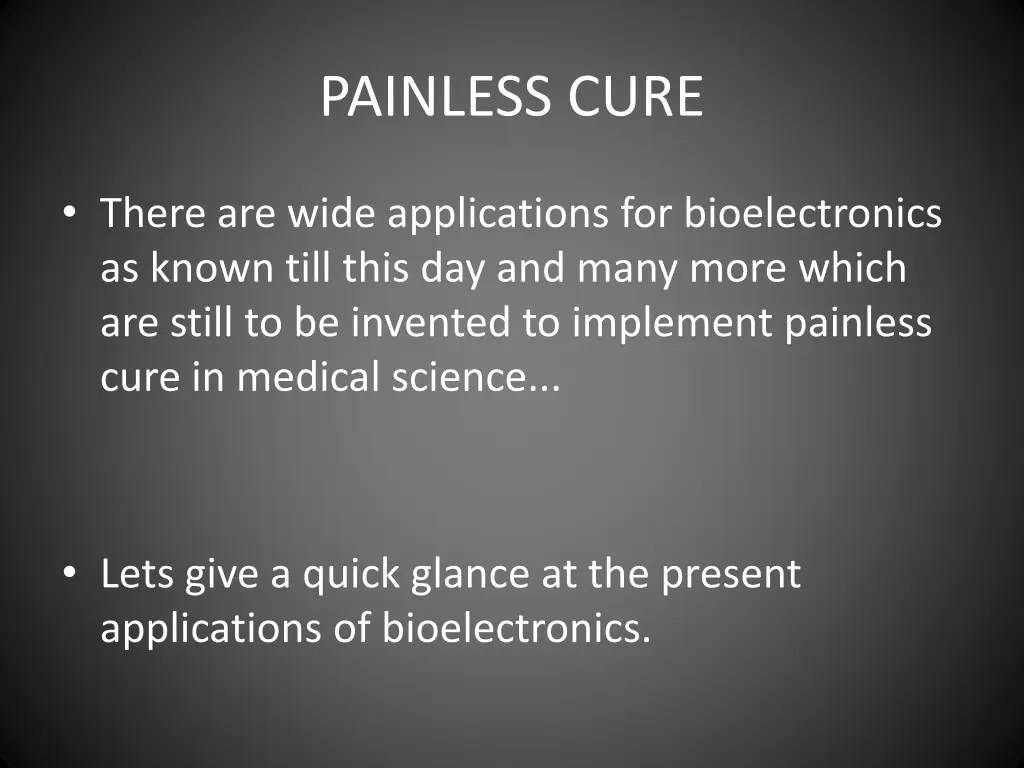 painless cure