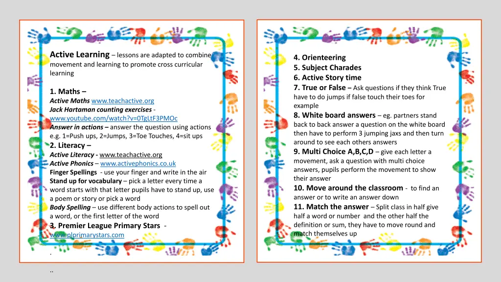 active learning lessons are adapted to combine