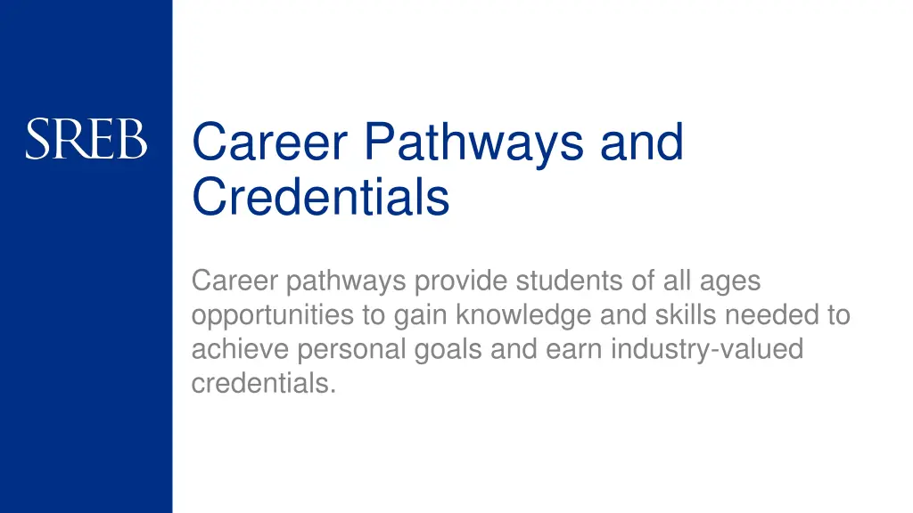 career pathways and credentials