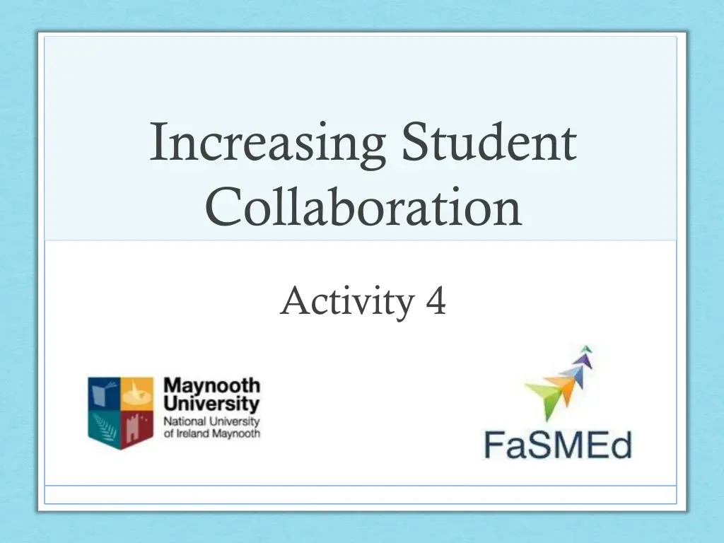 increasing student collaboration