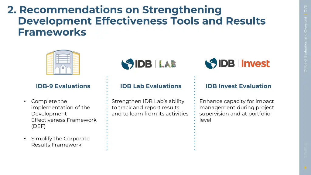 2 recommendations on strengthening development