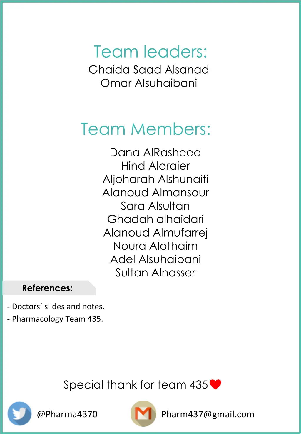 team leaders ghaida saad alsanad omar alsuhaibani