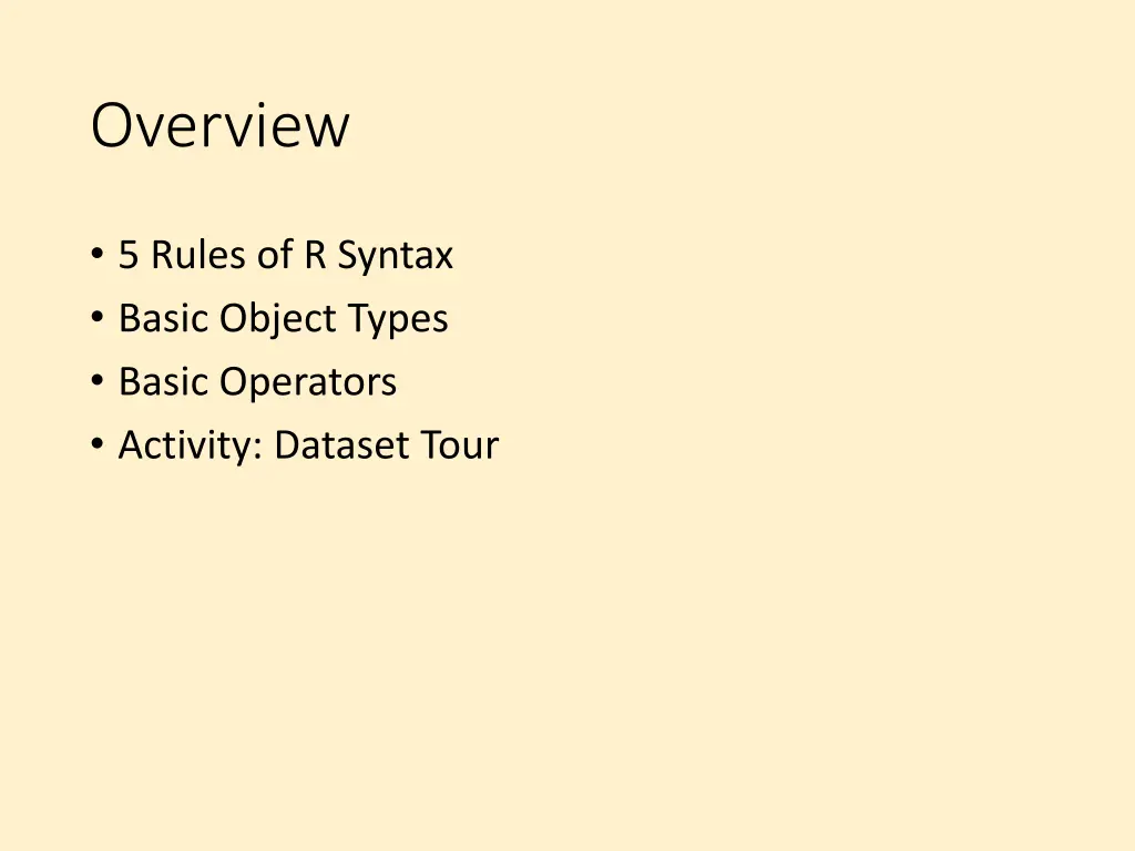 overview
