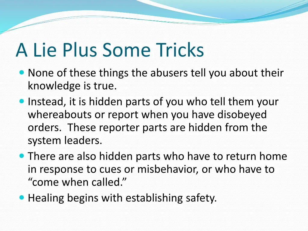 a lie plus some tricks none of these things
