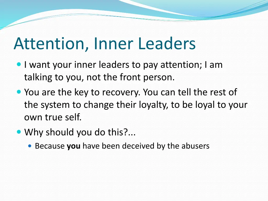 attention inner leaders