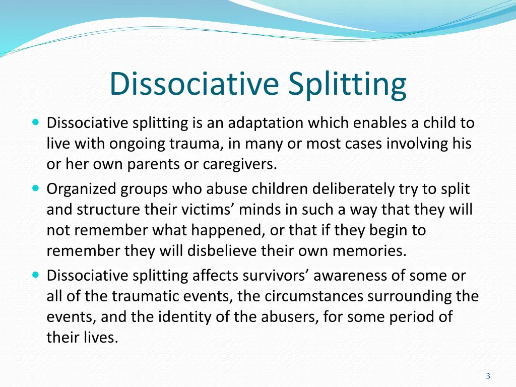 dissociative splitting