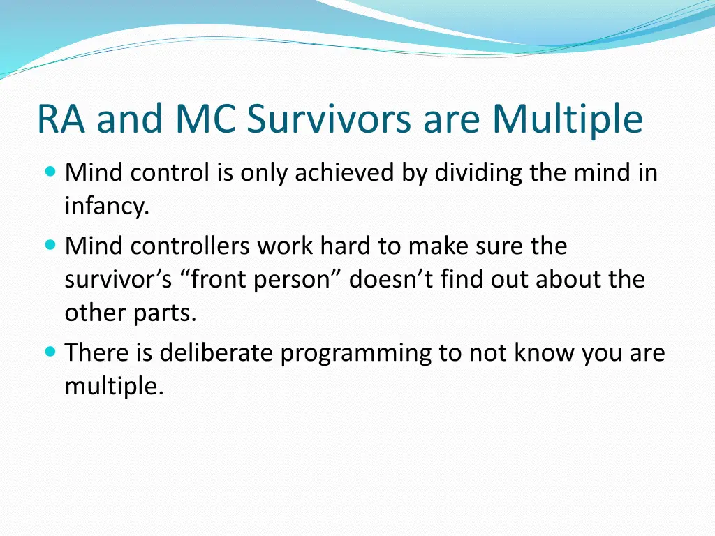ra and mc survivors are multiple