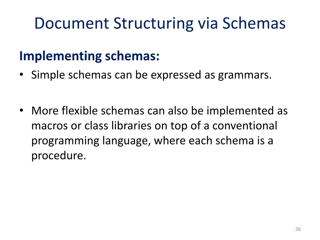 document structuring via schemas 1