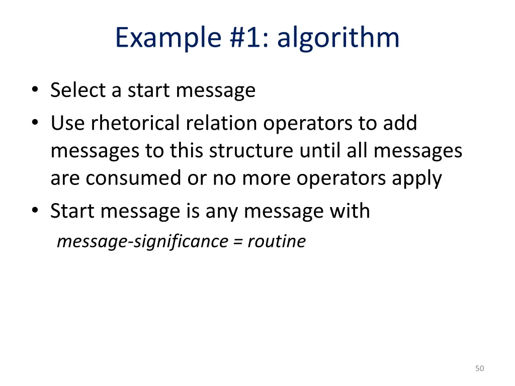 example 1 algorithm