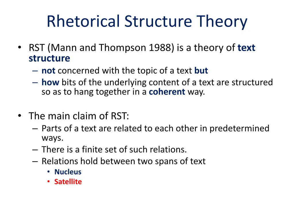 rhetorical structure theory 1