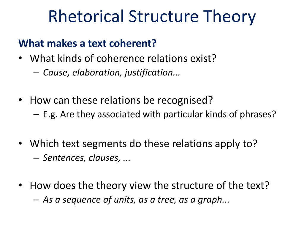 rhetorical structure theory