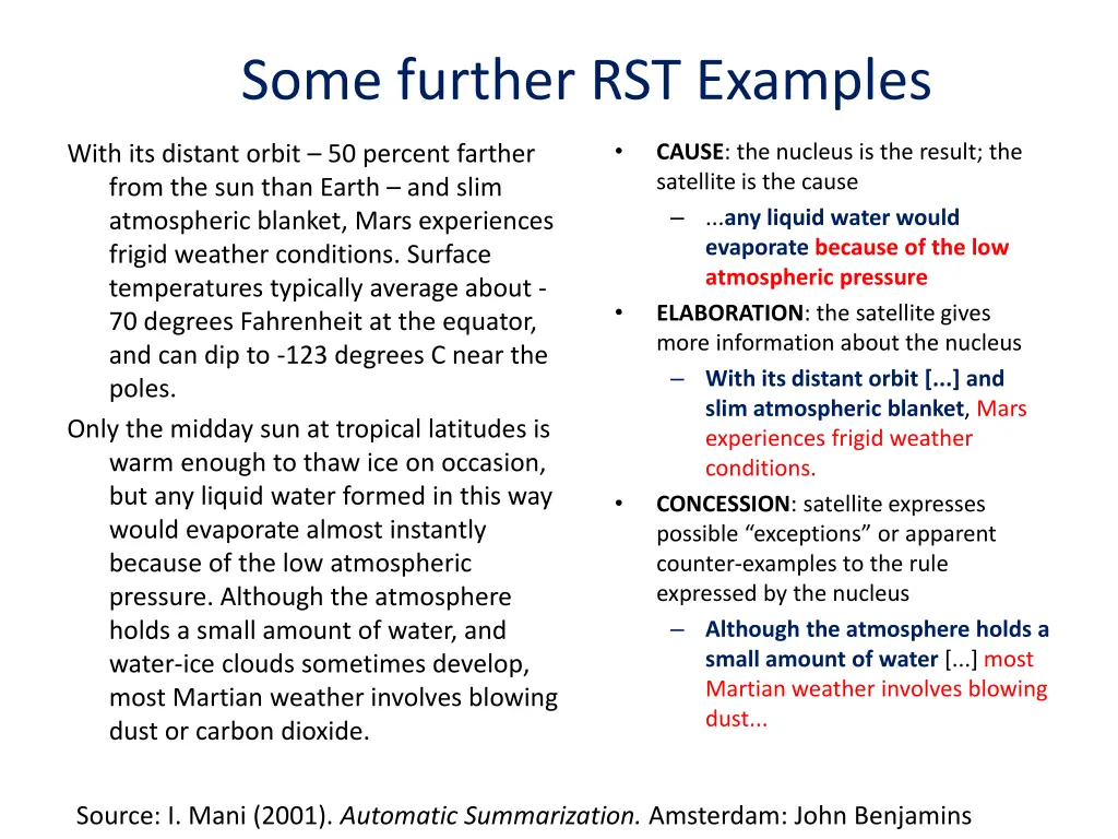 some further rst examples