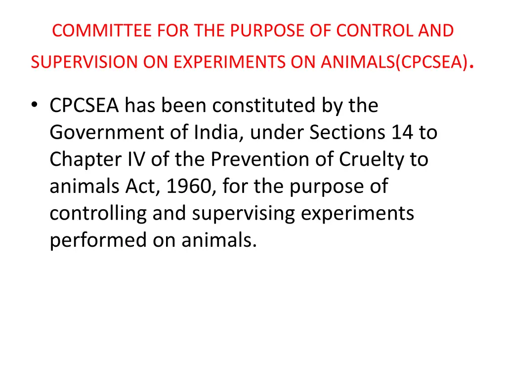 committee for the purpose of control