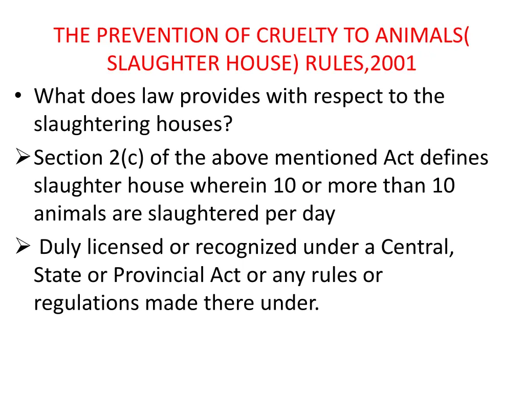 the prevention of cruelty to animals slaughter