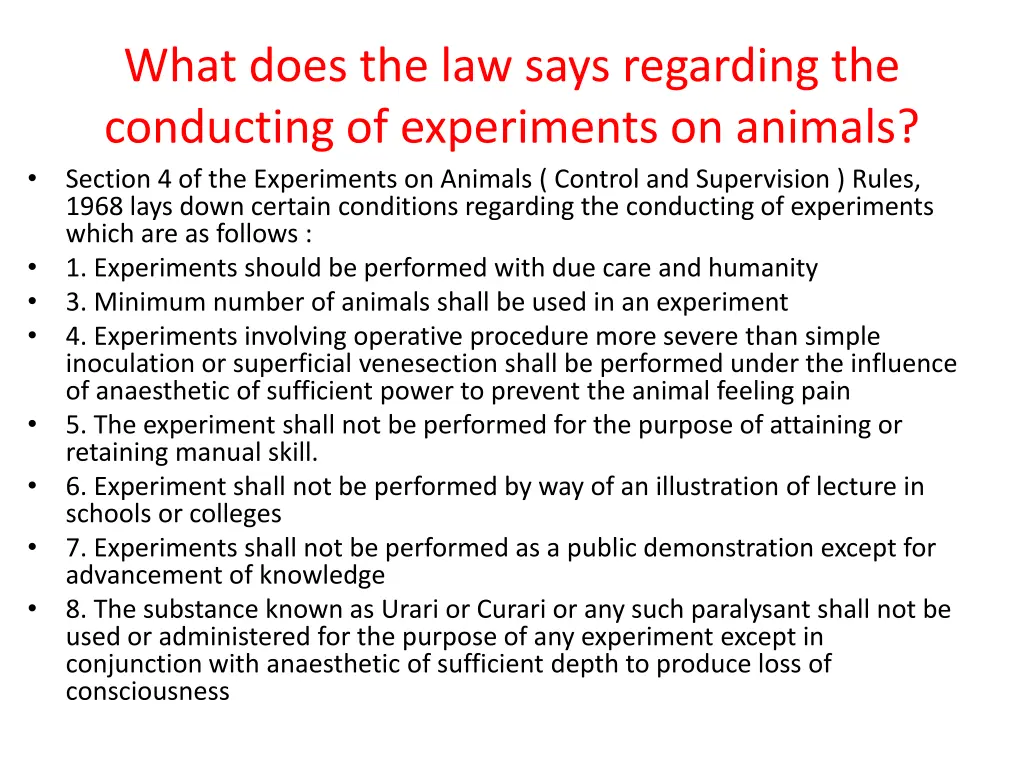what does the law says regarding the conducting