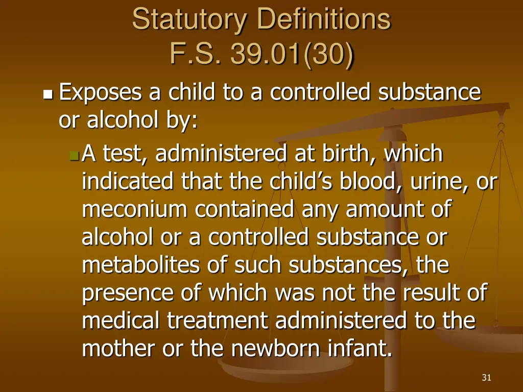 statutory definitions f s 39 01 30 exposes