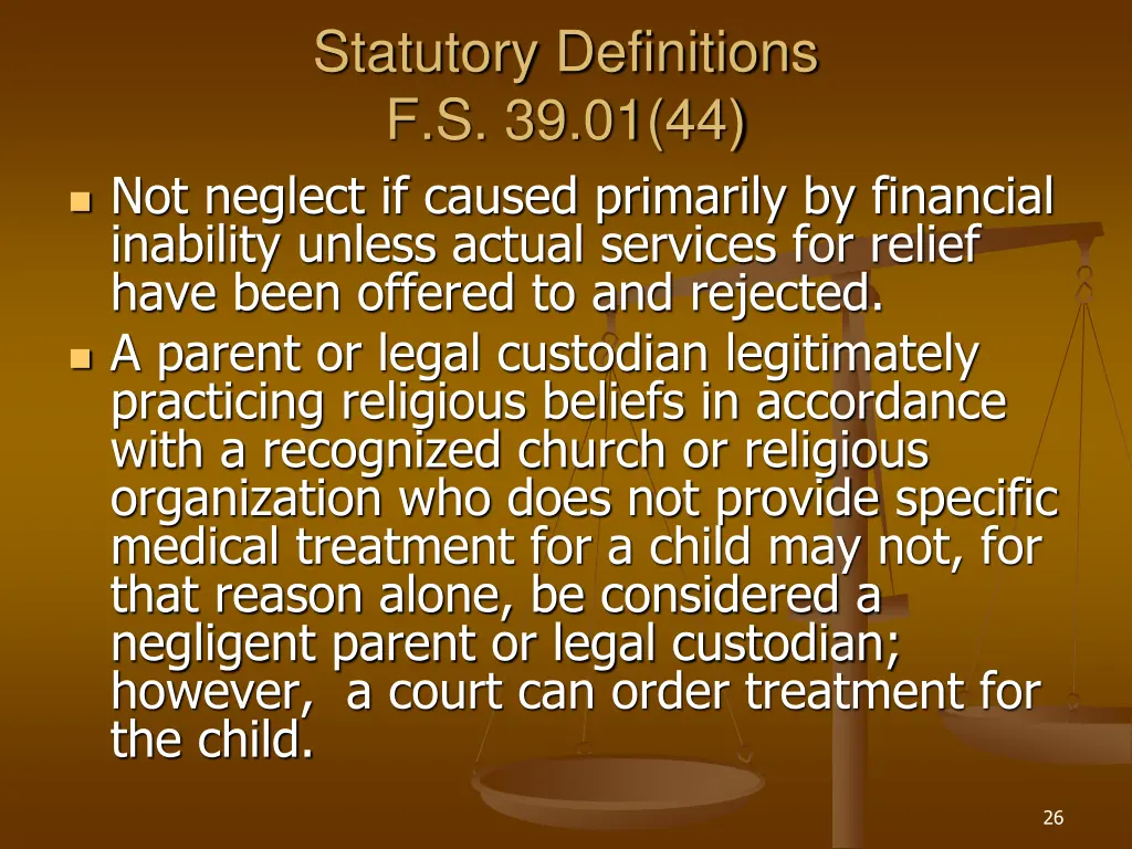 statutory definitions f s 39 01 44 not neglect