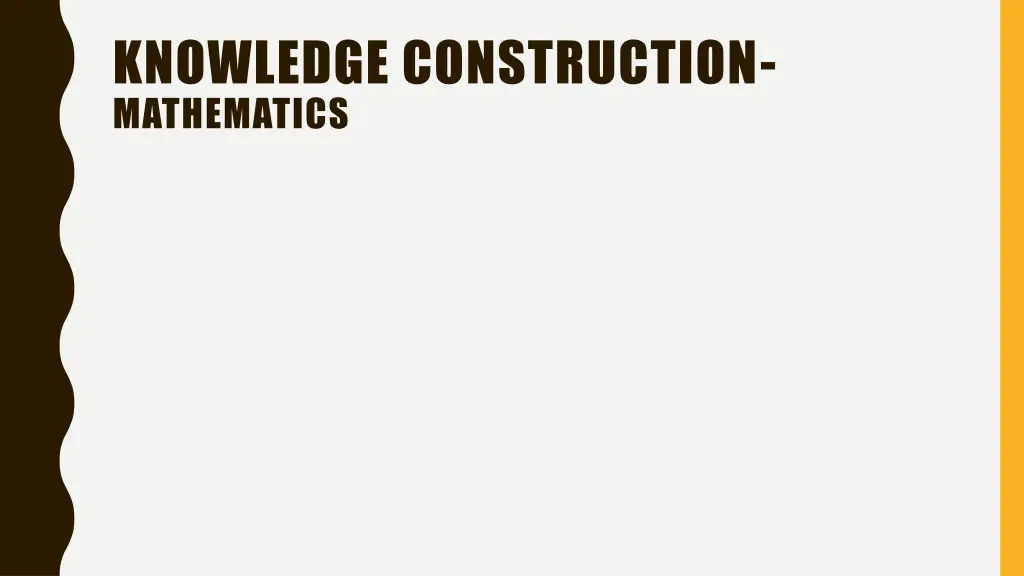 knowledge construction mathematics