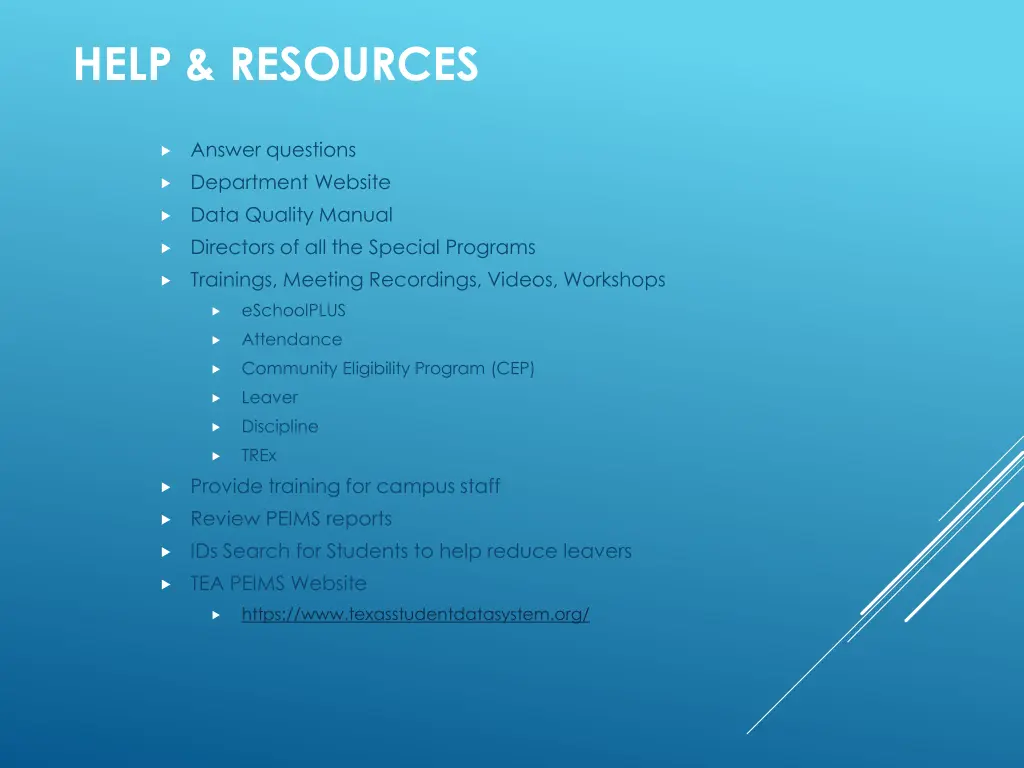 help resources