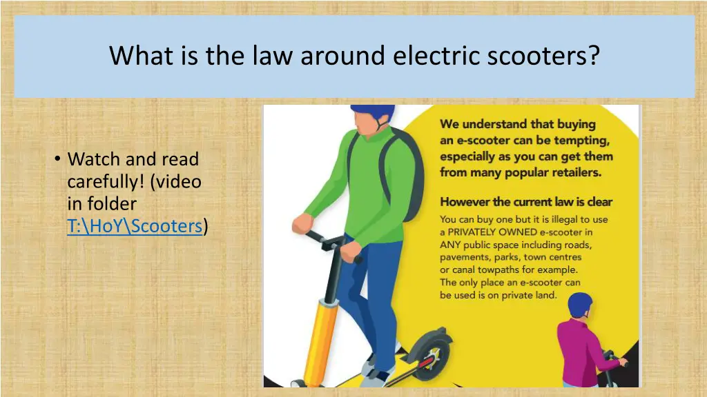 what is the law around electric scooters 1