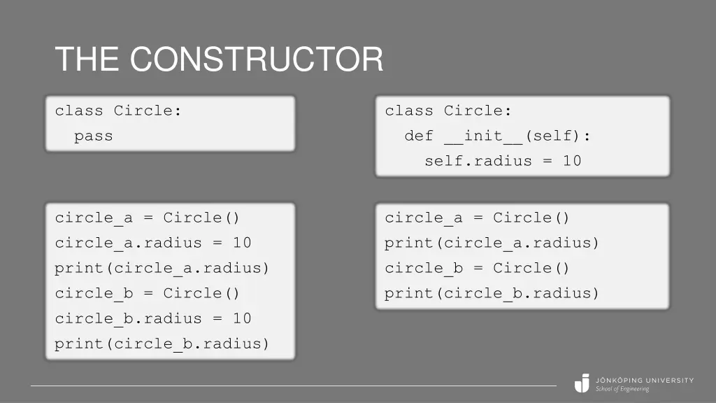 the constructor