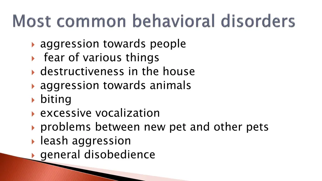 aggression towards people fear of various things