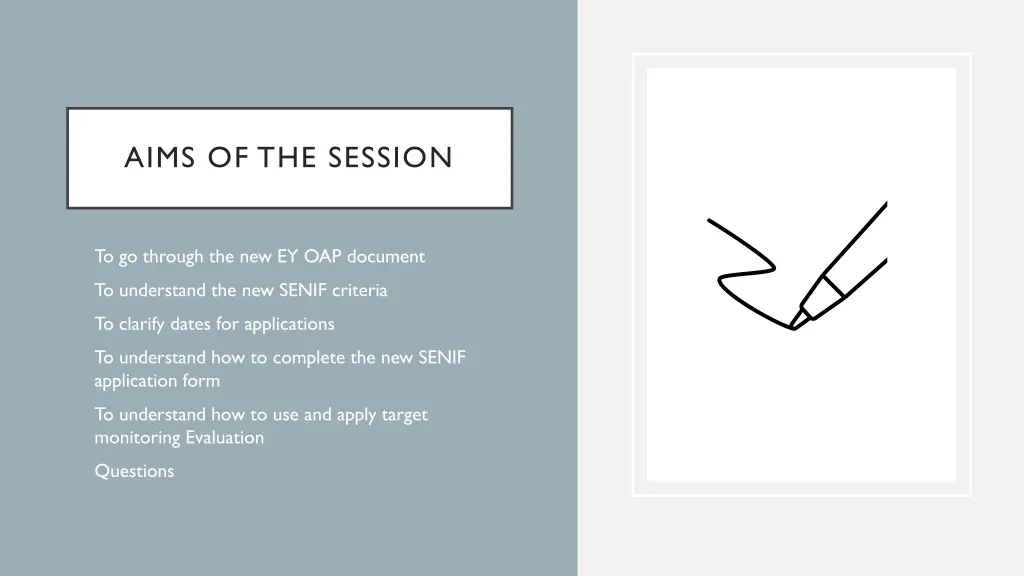 aims of the session