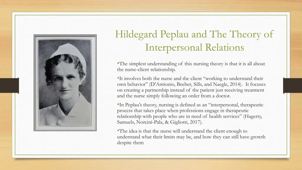 hildegard peplau and the theory of interpersonal