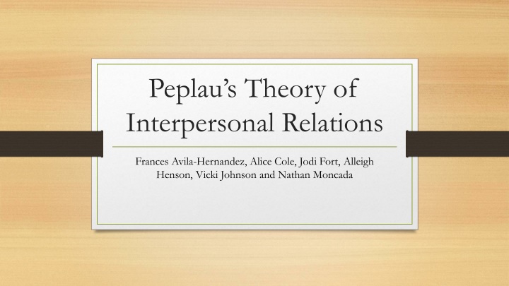 peplau s theory of interpersonal relations