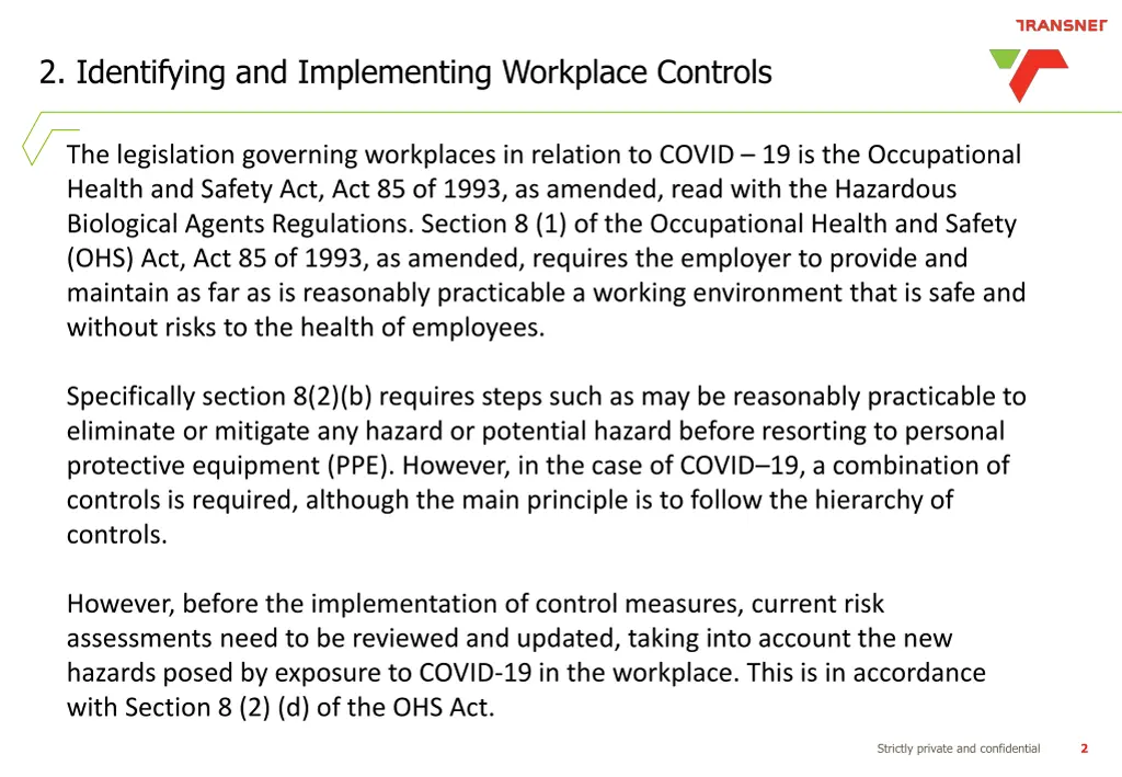 2 identifying and implementing workplace controls