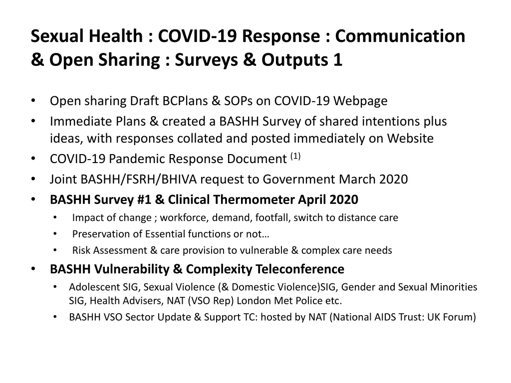 sexual health covid 19 response communication 1