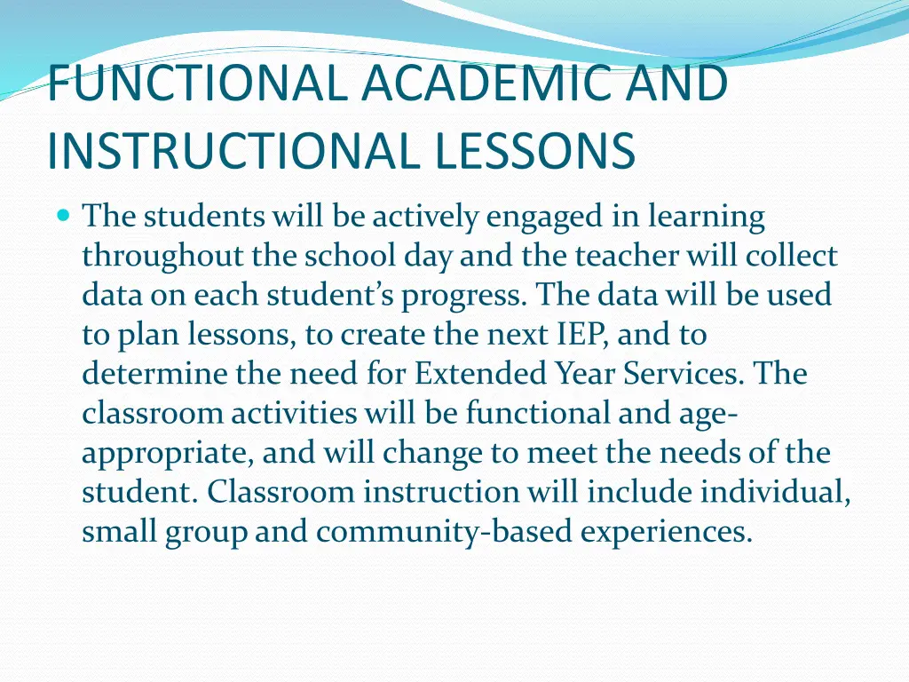 functional academic and instructional lessons