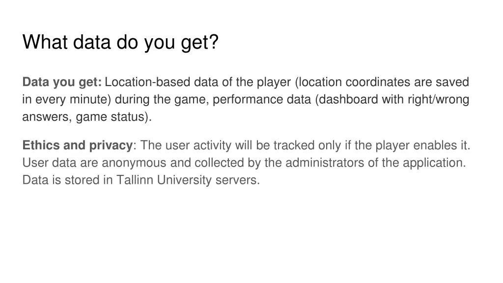 what data do you get