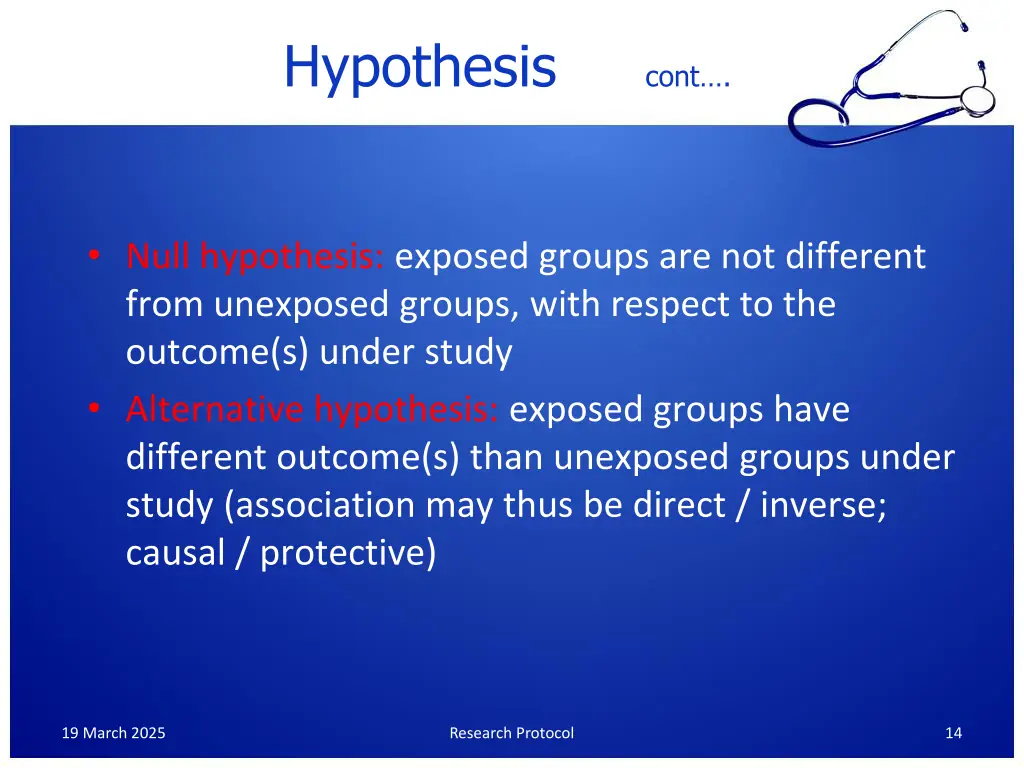 hypothesis cont