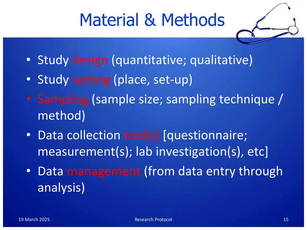 material methods