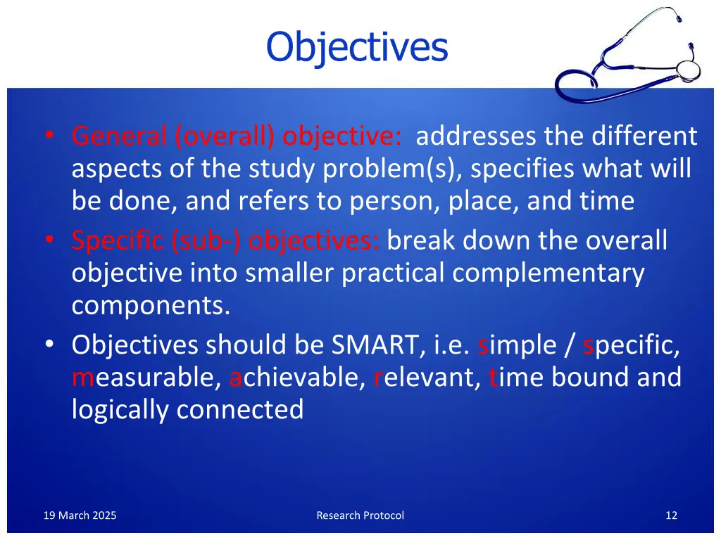 objectives