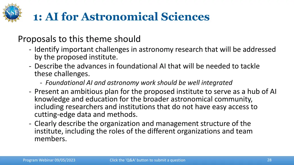 1 ai for astronomical sciences 1