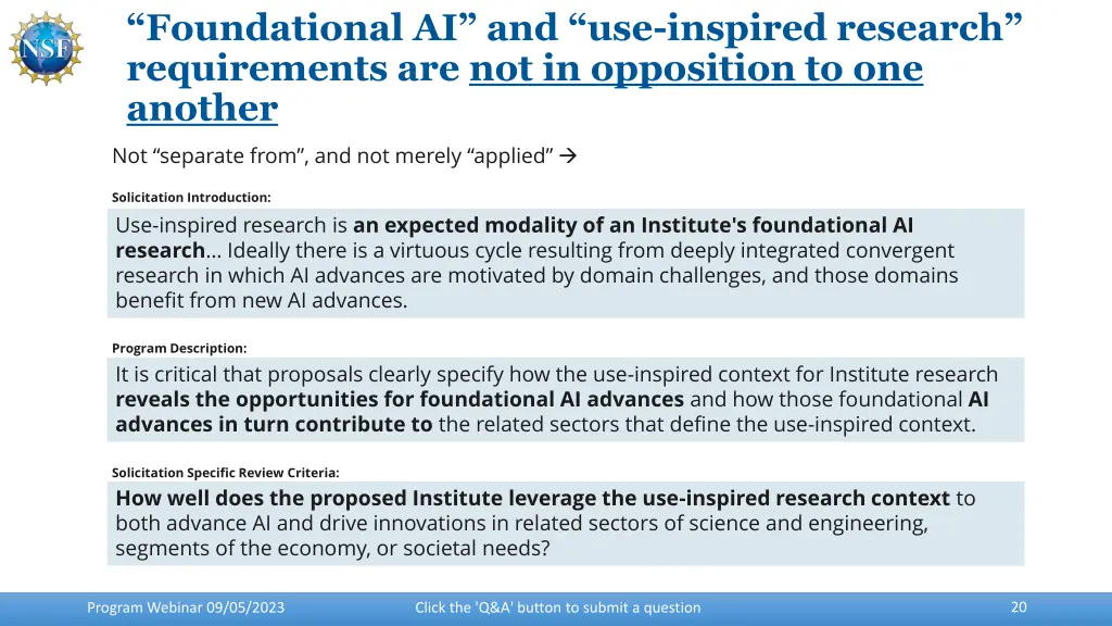 foundational ai and use inspired research