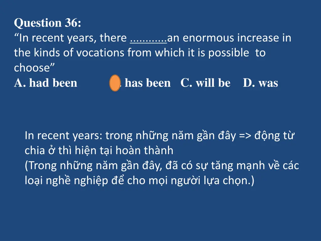 question 36 in recent years there an enormous