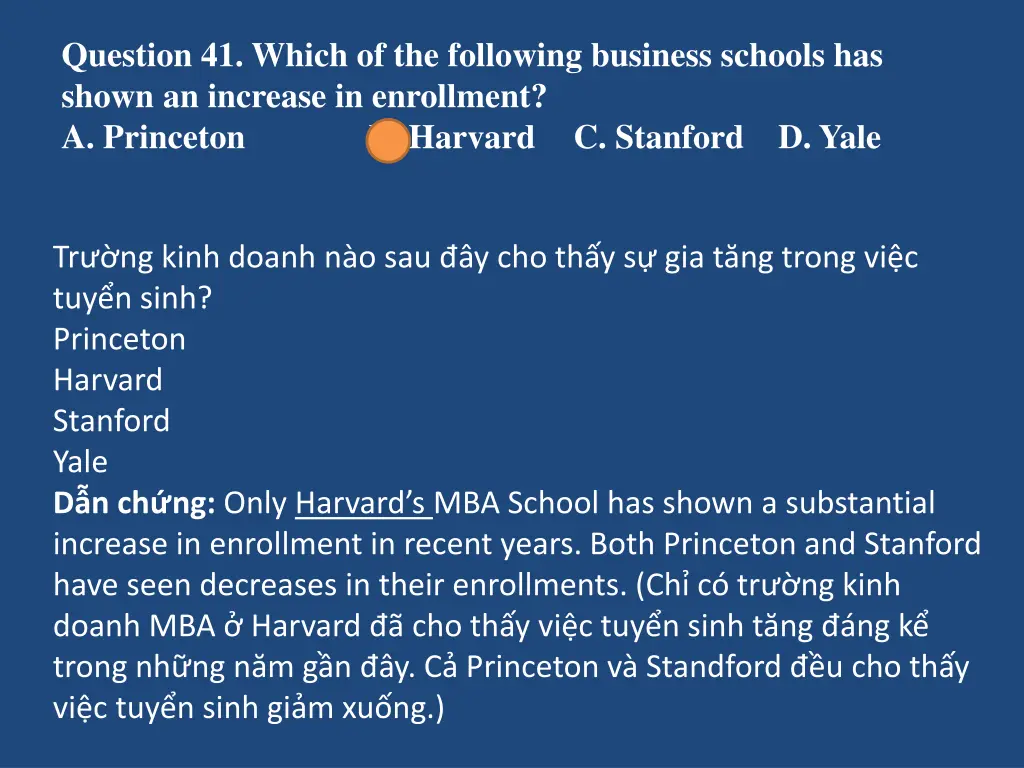 question 41 which of the following business