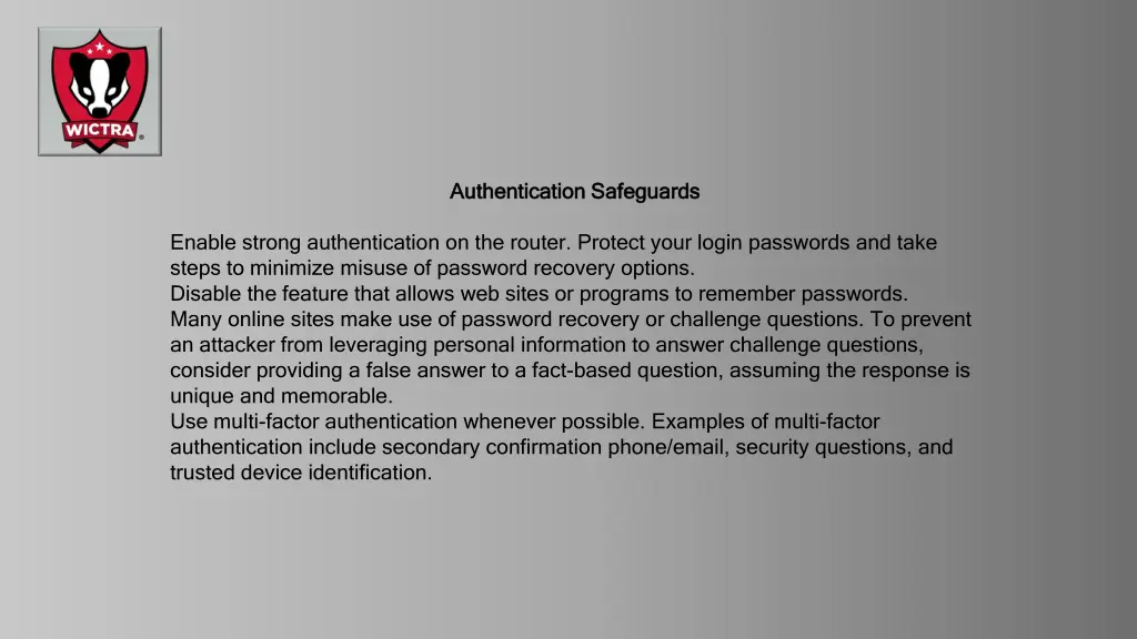 authentication safeguards authentication